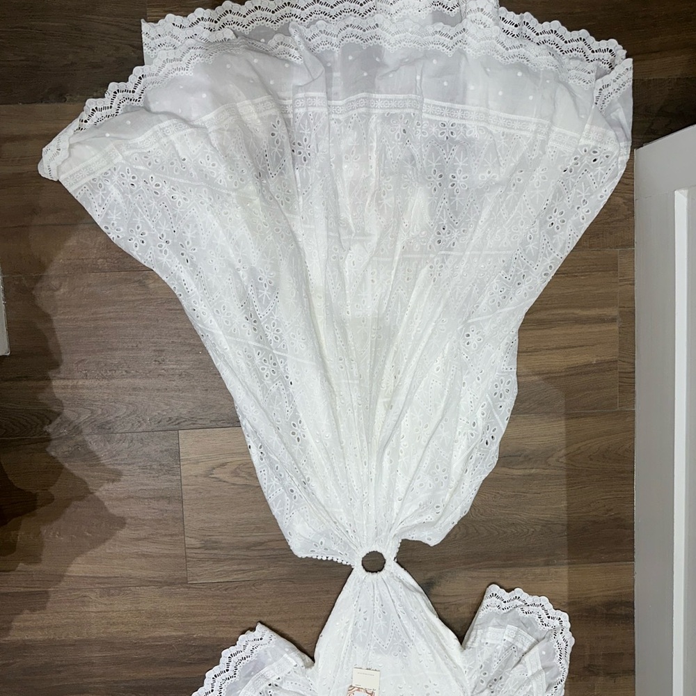 White Eyelet Lace Skirt